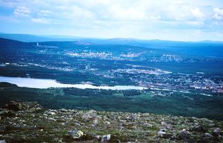 Blick vom Dundret auf Gällivare